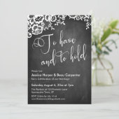 Om te hebben en te houden kalligrafie krijtbord & kaart (Staand voorkant)