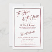 Om te hebben en te houden Roze goud op wit, Ontvan Kaart (Voorkant)