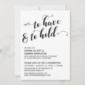 Om te hebben en te houden Script, Alleen ontvangst Kaart (Voorkant)