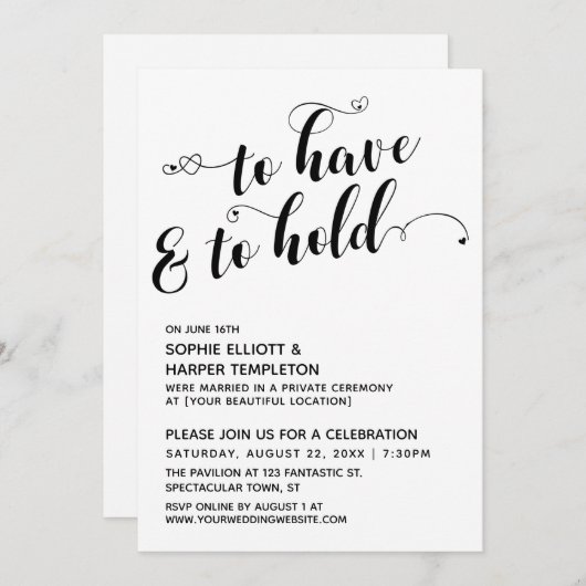 Om te hebben en te houden Script, Alleen ontvangst Kaart (Voorkant / Achterkant)