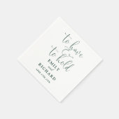 Om te hebben en te houden Script Emerald Green Wed Servet (Hoek)