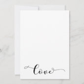 Om Te Hebben en Te Houden Script Zwart & Witte Ont Kaart (Achterkant)