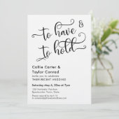 Om Te Hebben en Te Houden Uitgebreide Script Typog Kaart (Staand voorkant)