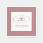 Om te hebben & om elegante bruiloft stoffige Roos  Servet (Voorkant)