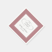 Om te hebben & om elegante bruiloft stoffige Roos  Servet (Hoek)