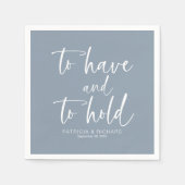 Om te hebben & om moderne kalligrafie bruiloft te servet (Voorkant)