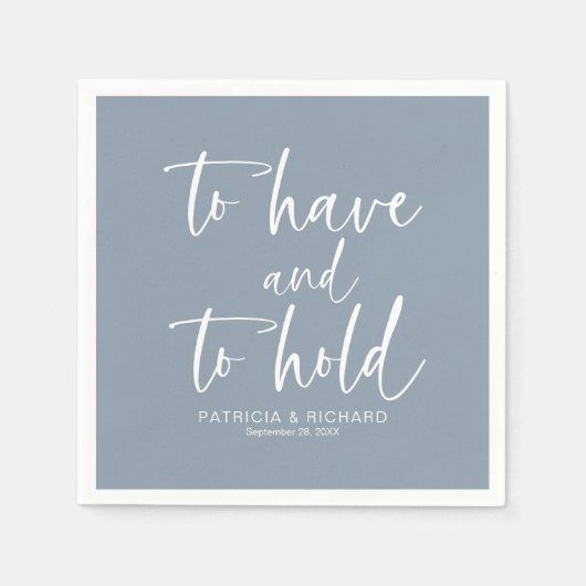 Om te hebben & om moderne kalligrafie bruiloft te  servet (Voorkant)