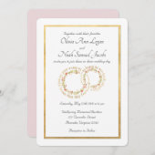 Om te hebben & te houden Bloemen trouwring uitnodi Kaart (Voorkant / Achterkant)