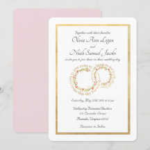 Om te hebben & te houden Bloemen trouwring uitnodi