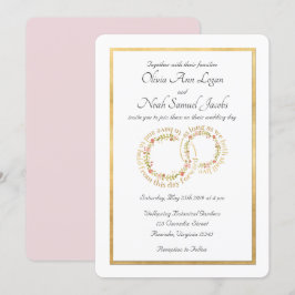 Om te hebben & te houden Bloemen trouwring uitnodi Kaart