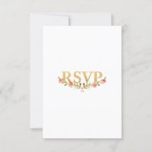 Om te hebben & te houden Floral Wedding RSVP Kaart