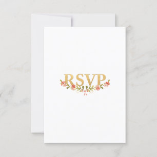 Om te hebben & te houden Floral Wedding RSVP Kaart