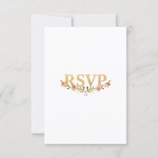Om te hebben & te houden Floral Wedding RSVP Kaart