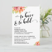 Om te hebben & te houden Harten Script Waterverf b Kaart (Staand voorkant)