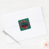Om te leren is liefde vierkante sticker (Envelop)