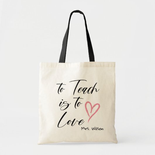 Om te leren is om van leraren te houden tote bag (Voorkant)