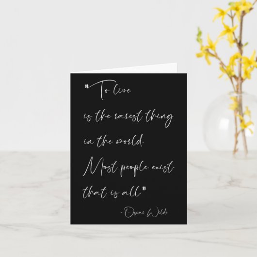 Om te leven is het grootste ding ter wereld - Osca Kaart (Gele Bloem)