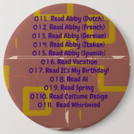 Om te lezen Lijst Bruin Geometrisch Ronde Button 6,0 Cm