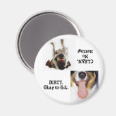 Om te likken of niet te likken vaatwasser magneet (Voorkant / Achterkant)