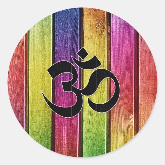 Om te ondertekenen op meervoudig hout ronde sticker (Voorkant)