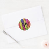 Om te ondertekenen op meervoudig hout ronde sticker (Envelop)