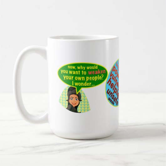 Om te ontwapenen? koffiemok (Links)