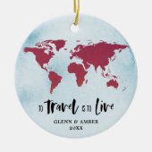 Om te reizen is het een persoonlijke, persoonlijke keramisch ornament (Voorkant)