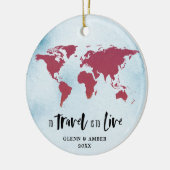 Om te reizen is het een persoonlijke, persoonlijke keramisch ornament (Links)