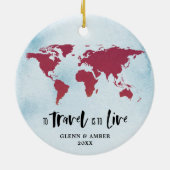 Om te reizen is het een persoonlijke, persoonlijke keramisch ornament (Achterkant)
