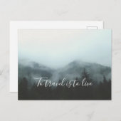 Om te reizen moet je leven briefkaart (Voorkant / Achterkant)