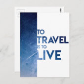 Om te reizen moet je leven briefkaart (Voorkant / Achterkant)