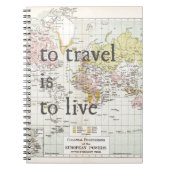 Om te reizen moet je leven notitieboek (Voorkant)