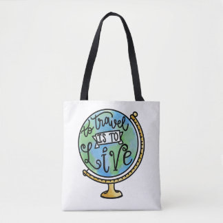 Om te reizen moet je leven (omkeerbaar) tote bag