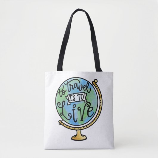 Om te reizen moet je leven (omkeerbaar) tote bag (Voorkant)