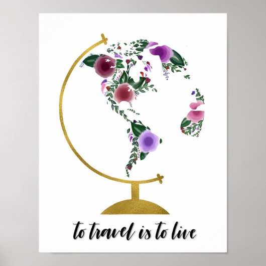 Om te reizen moet je leven poster (Voorkant)