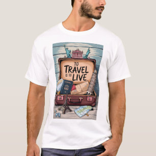 Om te reizen moet je leven t-shirt