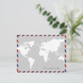 om te reizen moet je leven . worldmap briefkaart (Staand voorkant)