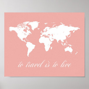 Om te reizen moet u afdrukken live afdrukken maken poster