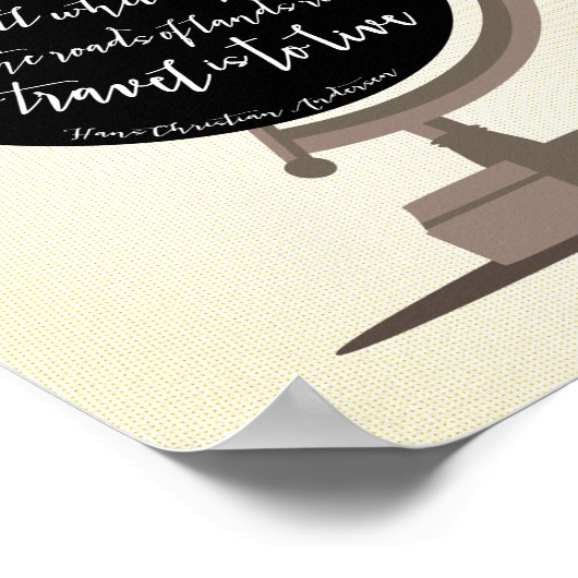 Om te reizen moet u de Wereldbol van uw offerte li Poster (Hoek)