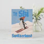 Om te skiën in Zwitserland Kaart (Staand voorkant)