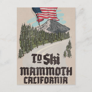 Om te skiën Mammoth California Briefkaart