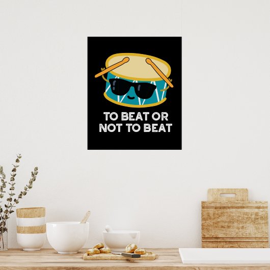 Om te slaan of niet te slaan... poster (Keuken)