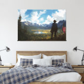 Om te staan en te aanschouwen canvas afdruk (Insitu (Slaapkamer))