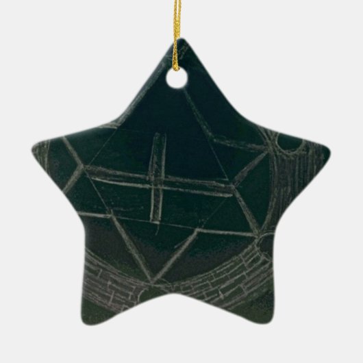 om te veroveren en klaar om te winnen keramisch ornament (Voorkant)