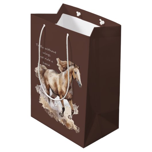 Om te vliegen zonder vleugels rijden gewoon een pa medium cadeauzakje (Achterkant Gekanteld)