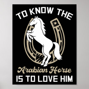 om te weten dat het Arabisch paard van hem houdt - Poster