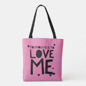 Om te weten dat ik van me hou tote bag (Achterkant)