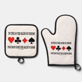 Om te winnen bij het bridgespel moet je logica geh ovenwant & pannenlap set
