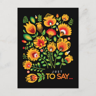 Om te zeggen... aanpasbaar folklore-briefkaart briefkaart