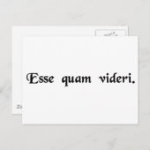 Om te zijn, in plaats van te lijken. briefkaart (Voorkant / Achterkant)